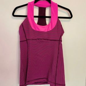 Lululemon Scoop Neck Striped Tank